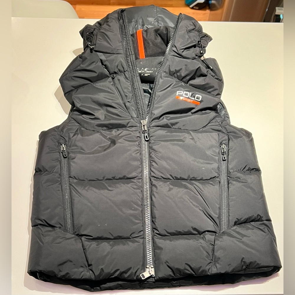 Polo Ralph Lauren Full Zip Quilted Puffer 650 Fill Down Vest NWT 448 S Black